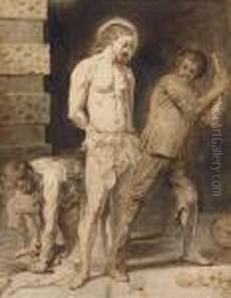 La Flagellation Oil Painting by Rembrandt Van Rijn