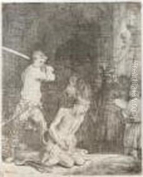 The Beheading Of St. John The Baptist Oil Painting by Rembrandt Van Rijn