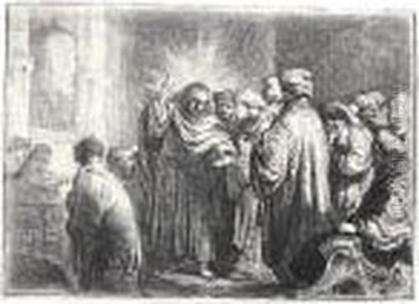 The Tribute Money (b., Holl.68; H.124; Bb.35-d) Oil Painting by Rembrandt Van Rijn