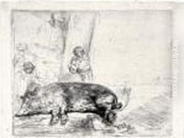 The Hog (b., Holl.157; H.304; Bb.43-a) Oil Painting by Rembrandt Van Rijn