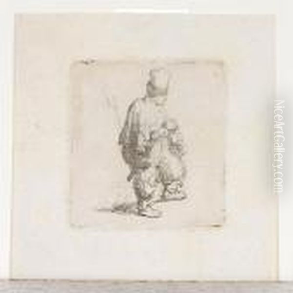 Polander Standing With Arms Folded (b., Holl.140; H.138; Bb.35-7) Oil Painting by Rembrandt Van Rijn