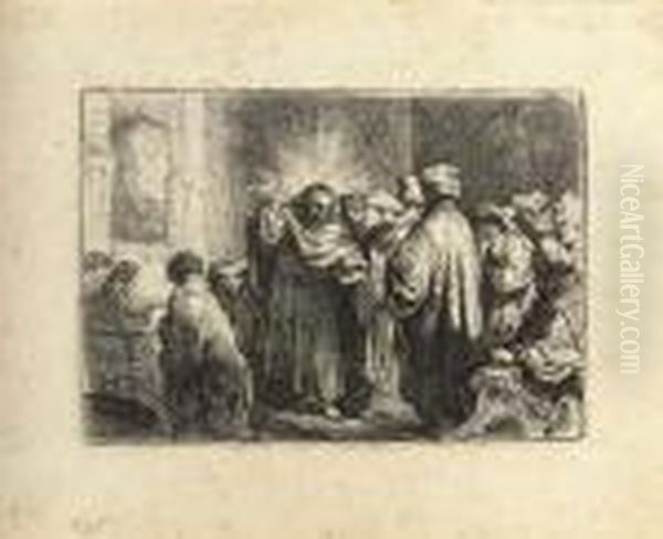 The Tribute Money (b., Holl. 68; H. 124) Oil Painting by Rembrandt Van Rijn