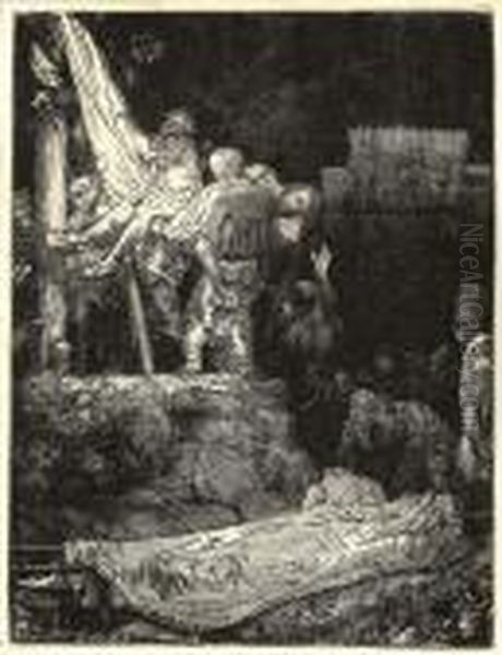 The Descent From The Cross By Torchlight Oil Painting by Rembrandt Van Rijn