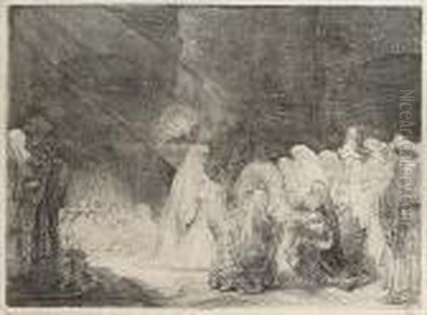 The Presentation In The Temple (bartsch 49) Oil Painting by Rembrandt Van Rijn