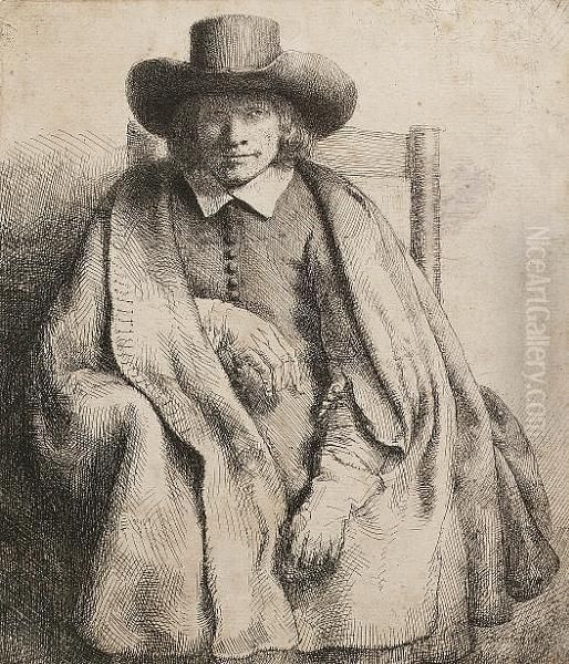 Clement De Jonghe, Printseller (bartsch 272) Oil Painting by Rembrandt Van Rijn