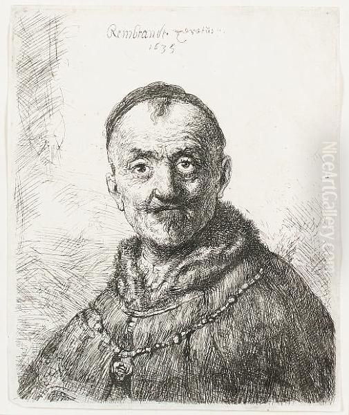 First Oriental Head (bartsch 286) Oil Painting by Rembrandt Van Rijn