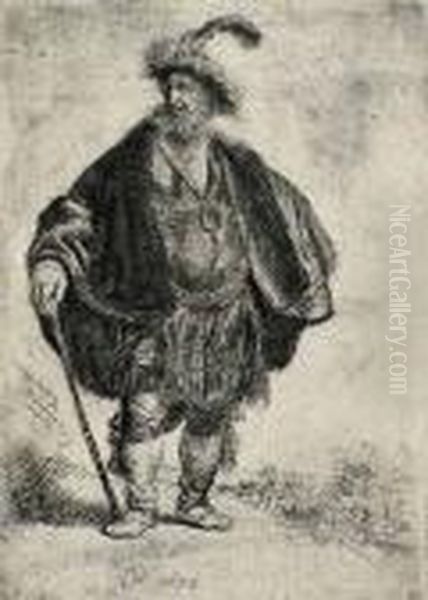 The Persian With Copy Oil Painting by Rembrandt Van Rijn