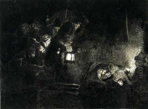 Adoration Of The Shepherds Oil Painting by Rembrandt Van Rijn