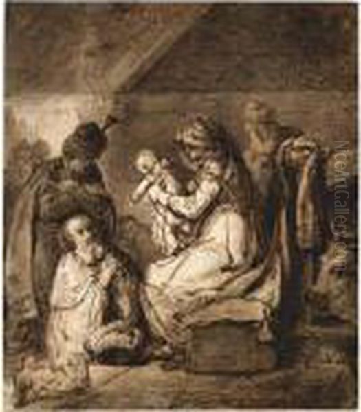 Adoration Of The Magi Oil Painting by Rembrandt Van Rijn