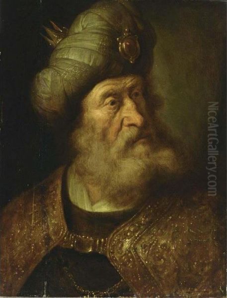 King David Oil Painting by Rembrandt Van Rijn