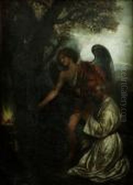 Gideon Visited By The Angel Oil Painting by Rembrandt Van Rijn