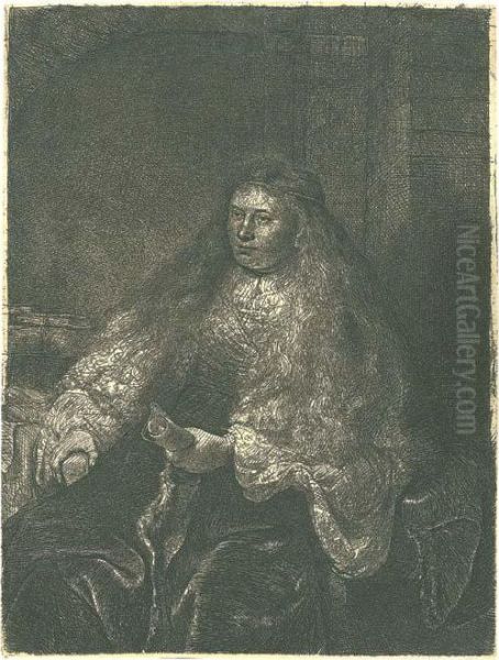 The Great Jewish Bride (b., Holl. 340; H. 127) Oil Painting by Rembrandt Van Rijn