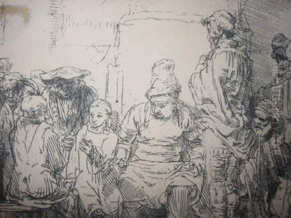 Chirst Seated Disputing With The Doctors Oil Painting by Rembrandt Van Rijn