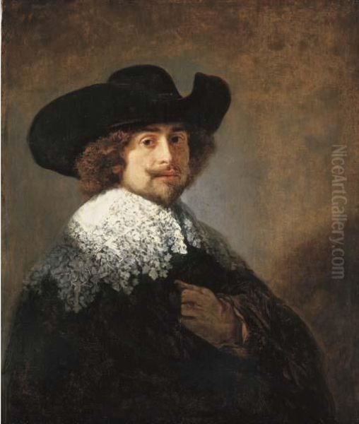 Portrait Of A Gentleman Oil Painting by Rembrandt Van Rijn