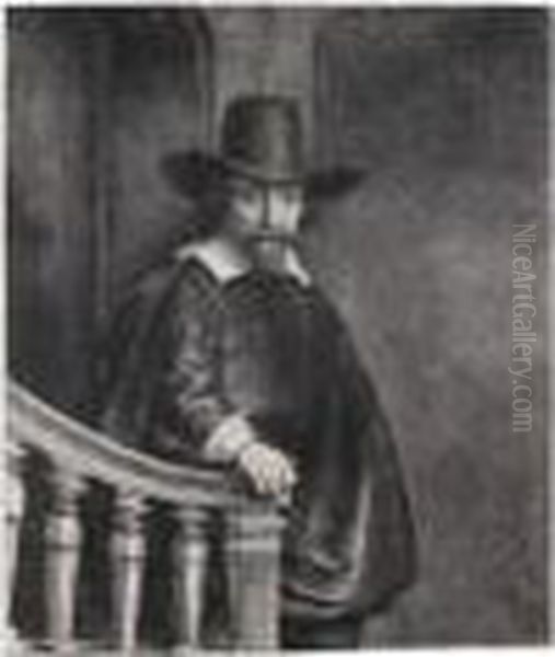 Ephraim Bonus, Jewish Physician (b., Holl.278; H.226; Bb.47-a) Oil Painting by Rembrandt Van Rijn