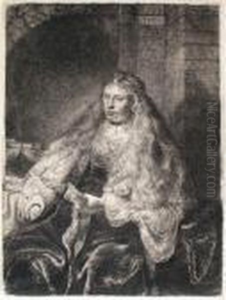 The Great Jewish Bride Oil Painting by Rembrandt Van Rijn