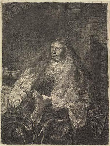 The Great Jewish Bride Oil Painting by Rembrandt Van Rijn