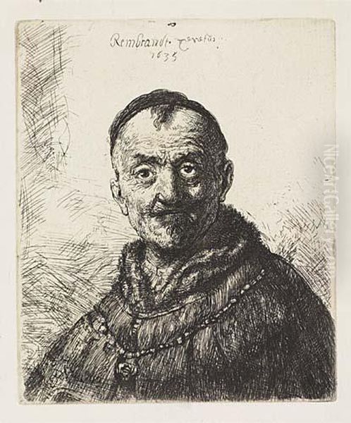 The First Oriental Head Oil Painting by Rembrandt Van Rijn