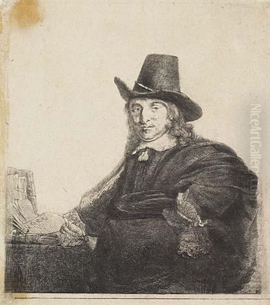 Jan Asselyn, Painter Oil Painting by Rembrandt Van Rijn