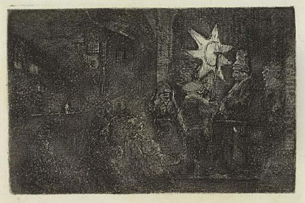 The Star Of Kings: A Night Piece Oil Painting by Rembrandt Van Rijn