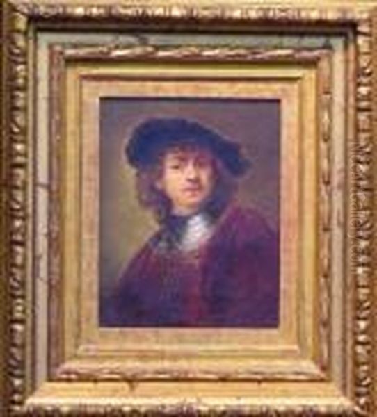 Self Portrait Of The Artist As A Young Man Oil Painting by Rembrandt Van Rijn