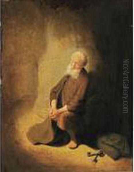 St. Peter Repentant Oil Painting by Rembrandt Van Rijn