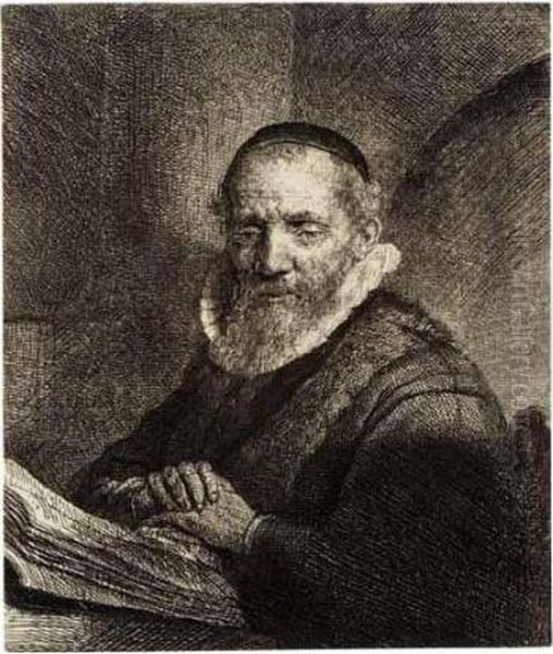 Jan Cornelis Sylvius, Preacher (b., Holl.266; H.111; Bb.33-h) Oil Painting by Rembrandt Van Rijn