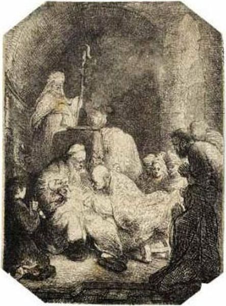 - The Circumcision: Small Plate 
1,000-1,200 Gbp Lot Sold. Hammer Price With Buyer's Premium: 960 Gbp Oil Painting by Rembrandt Van Rijn