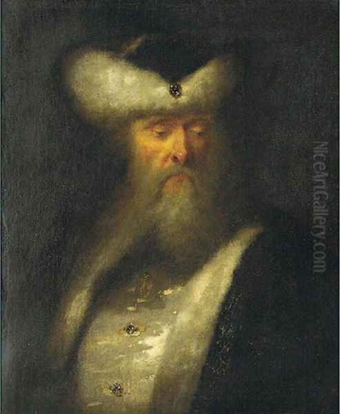 Portrait Of An Older Gentleman Oil Painting by Rembrandt Van Rijn