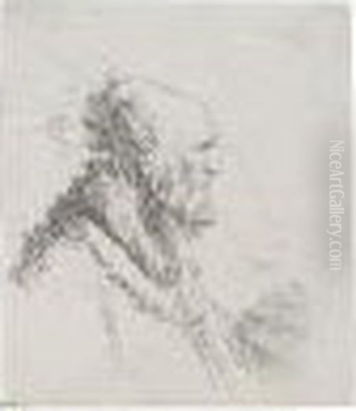 Bald Old Man With A Short Beard, In Profile Right (b., Holl.306; H.136; Bb.45-6) Oil Painting by Rembrandt Van Rijn