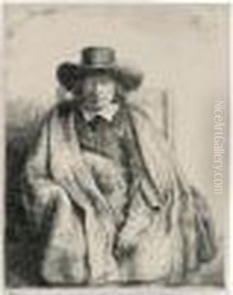 Clement De Jonghe, Printseller (b., Holl.272; H.251; Bb.51-c) Oil Painting by Rembrandt Van Rijn