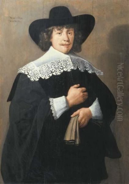 Portrait Of A Gentleman Oil Painting by Rembrandt Van Rijn