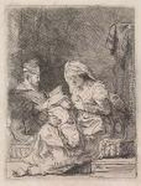 The Holy Family Oil Painting by Rembrandt Van Rijn