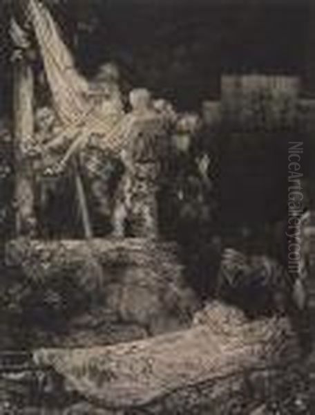 The Descent From The Cross By Torchlight Oil Painting by Rembrandt Van Rijn