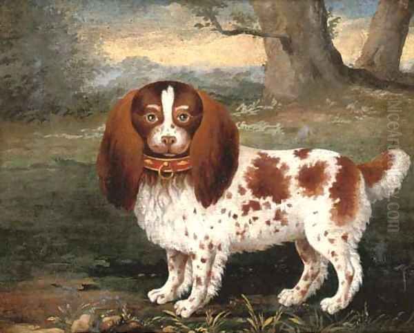 A spaniel in a landscape Oil Painting by George Stubbs