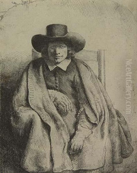 Clement De Jonghe, Printseller Oil Painting by Rembrandt Van Rijn