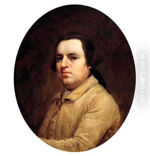 Self portrait, bust-length, circa 1756-60 Oil Painting by George Stubbs