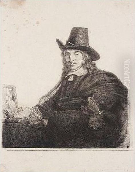 Jan Asselyn, Painter (b., Holl.277; H.227; Bb.47-i) Oil Painting by Rembrandt Van Rijn