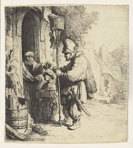 The Rat Catcher Oil Painting by Rembrandt Van Rijn