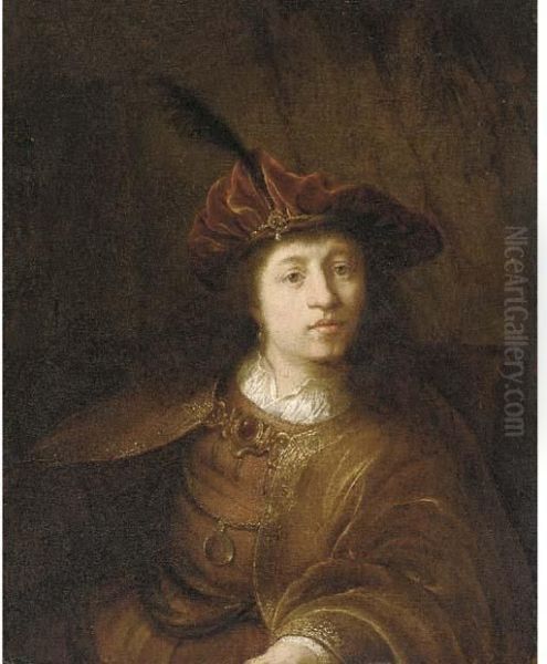 A Young Man In Oriental Costume Oil Painting by Rembrandt Van Rijn