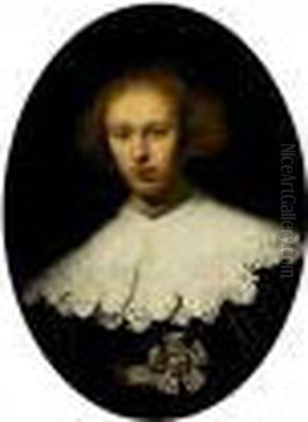 A Portrait Of A Young Woman, Possibly Oepjen Coppit, Half Length Oil Painting by Rembrandt Van Rijn