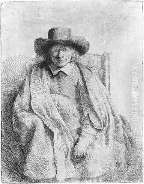 Clement De Jonghe, Printseller (b., Holl.272; H.251; Bb.51-c) Oil Painting by Rembrandt Van Rijn