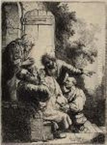 Joseph's Coat Brought To Jacob Oil Painting by Rembrandt Van Rijn