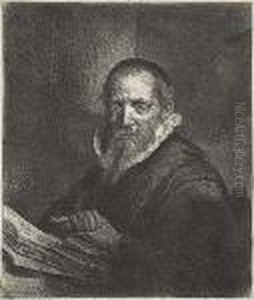 Jan Cornelis Sylvius, Preacher Oil Painting by Rembrandt Van Rijn