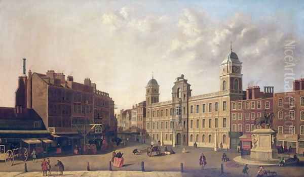 Northumberland House and Charing Cross Oil Painting by Samuel Scott