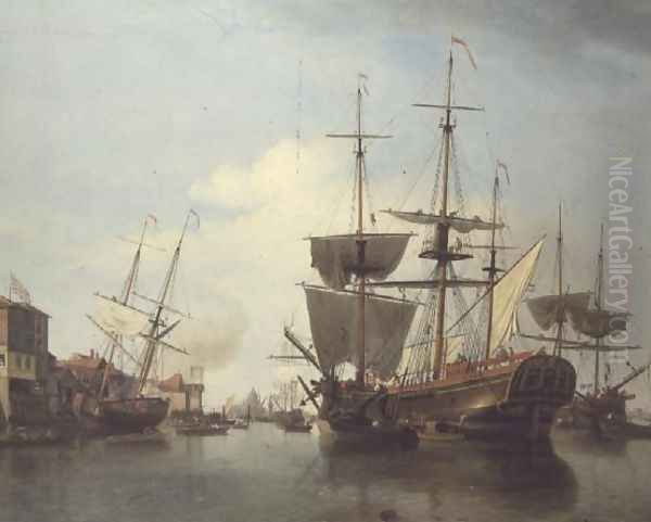 Coalship on the Thames Near Deptford Oil Painting by Samuel Scott