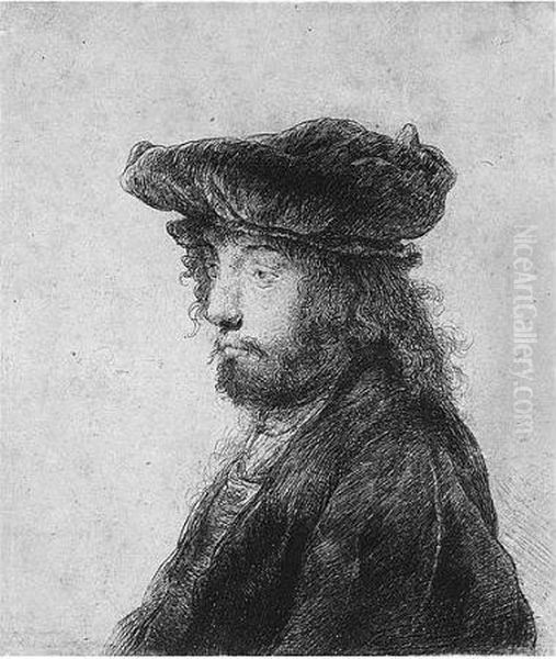 The Fourth Oriental Head (b., Holl.289; H.134; Bb.35-5) Oil Painting by Rembrandt Van Rijn