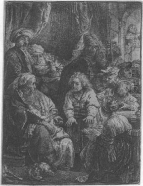 Joseph Telling His Dreams Oil Painting by Rembrandt Van Rijn