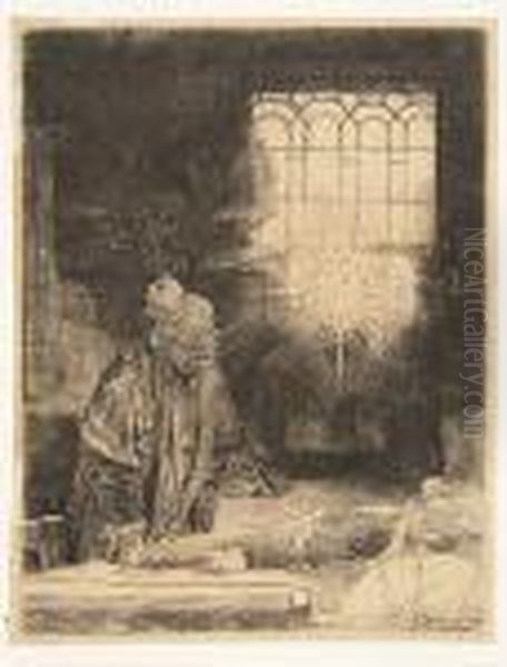 Faust<</b> Oil Painting by Rembrandt Van Rijn