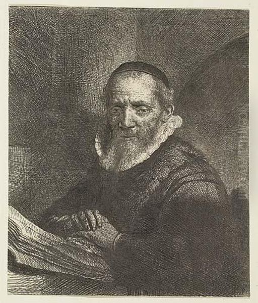 Jan Cornelis Sylvius, Preacher<</b> Oil Painting by Rembrandt Van Rijn